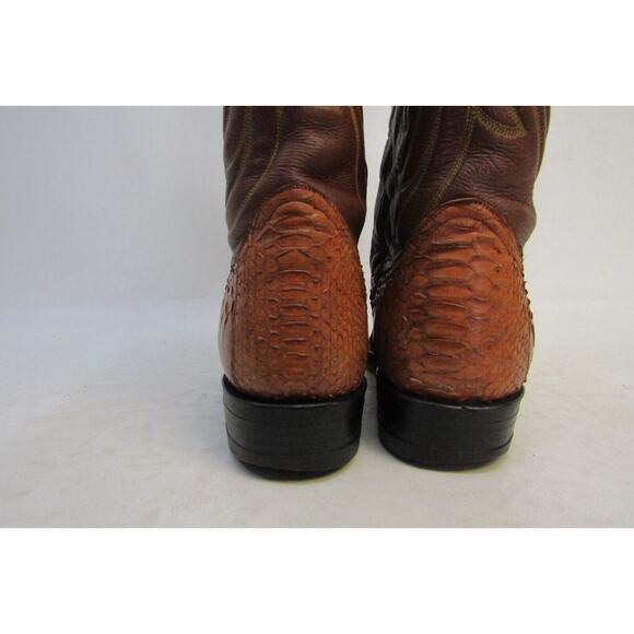 Goss Mens Size 6 D Brown Leather Snake Skin Western Cowboy Boots main image 11